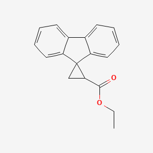 molecular formula C18H16O2 B11853642 Ethyl spiro[cyclopropane-1,9'-fluorene]-2-carboxylate CAS No. 21328-27-8