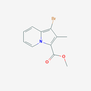 molecular formula C11H10BrNO2 B11853649 Methyl 1-bromo-2-methylindolizine-3-carboxylate 