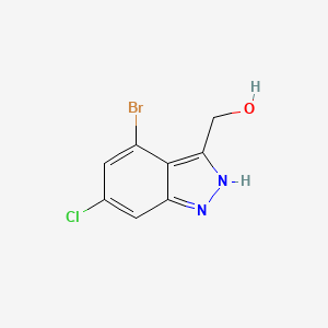 molecular formula C8H6BrClN2O B11853673 (4-Bromo-6-chloro-1H-indazol-3-yl)methanol 