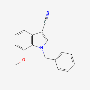 molecular formula C17H14N2O B11853740 1-Benzyl-7-methoxy-1H-indole-3-carbonitrile 
