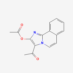 molecular formula C15H12N2O3 B11853812 3-Acetylimidazo[2,1-A]isoquinolin-2-YL acetate CAS No. 62471-95-8