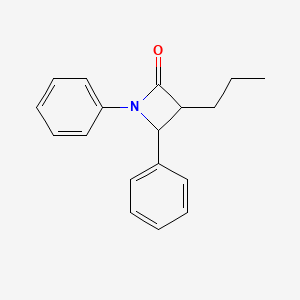 molecular formula C18H19NO B11853831 1,4-Diphenyl-3-propylazetidin-2-one CAS No. 24371-49-1
