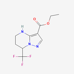 molecular formula C10H12F3N3O2 B11853903 Ethyl 7-(trifluoromethyl)-4,5,6,7-tetrahydropyrazolo[1,5-A]pyrimidine-3-carboxylate CAS No. 1260243-51-3
