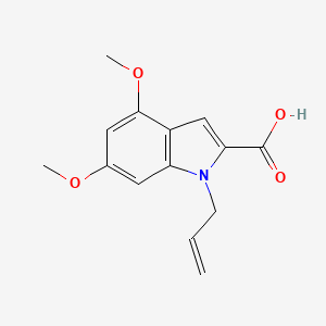 molecular formula C14H15NO4 B11853939 1-Allyl-4,6-dimethoxy-1H-indole-2-carboxylic acid 