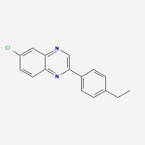 molecular formula C16H13ClN2 B11853973 6-Chloro-2-(4-ethylphenyl)quinoxaline 