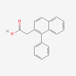 molecular formula C18H14O2 B11854007 (1-Phenylnaphthalen-2-yl)acetic acid CAS No. 62018-19-3
