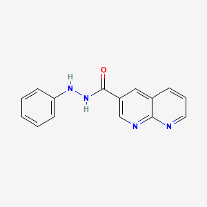 molecular formula C15H12N4O B11854047 N'-Phenyl-1,8-naphthyridine-3-carbohydrazide 