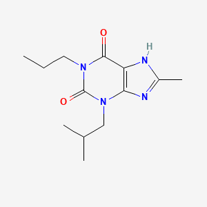 molecular formula C13H20N4O2 B11854063 1-Propyl-3-isobutyl-8-methylxanthine CAS No. 81250-25-1
