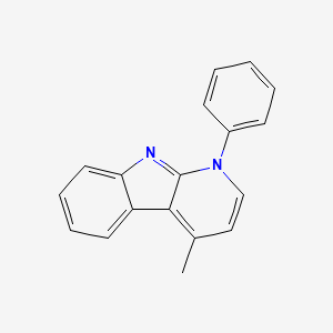 molecular formula C18H14N2 B11854075 4-Methyl-1-phenyl-1h-pyrido[2,3-b]indole CAS No. 59715-26-3