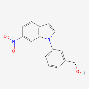 molecular formula C15H12N2O3 B11854082 (3-(6-Nitro-1H-indol-1-yl)phenyl)methanol 