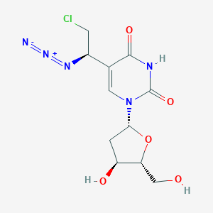 molecular formula C11H14ClN5O5 B118542 Azcedu CAS No. 150021-19-5