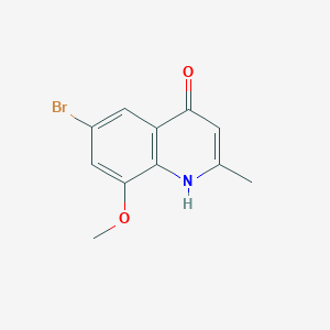 molecular formula C11H10BrNO2 B11854280 6-Bromo-8-methoxy-2-methyl-4-quinolone CAS No. 89446-11-7