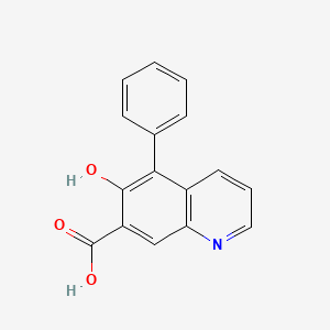 molecular formula C16H11NO3 B11854322 6-Hydroxy-5-phenylquinoline-7-carboxylic acid CAS No. 87988-01-0