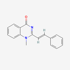 molecular formula C17H14N2O B11854420 (E)-1-Methyl-2-styrylquinazolin-4(1H)-one 