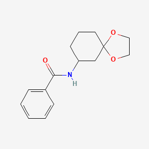 molecular formula C15H19NO3 B11854431 N-(1,4-Dioxaspiro[4.5]decan-7-yl)benzamide CAS No. 61563-71-1