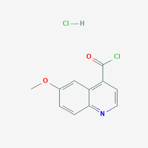molecular formula C11H9Cl2NO2 B11854435 6-Methoxyquinoline-4-carbonyl chloride hydrochloride CAS No. 185508-83-2