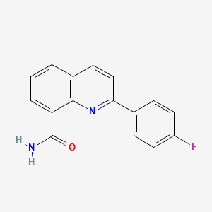 molecular formula C16H11FN2O B11854612 2-(4-Fluorophenyl)quinoline-8-carboxamide CAS No. 655222-52-9