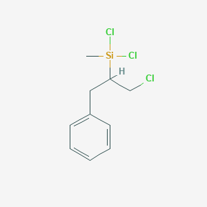 molecular formula C10H13Cl3Si B11854661 Dichloro(1-chloro-3-phenylpropan-2-yl)(methyl)silane 