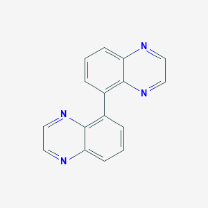 molecular formula C16H10N4 B11854703 5,5'-Biquinoxaline CAS No. 168124-25-2