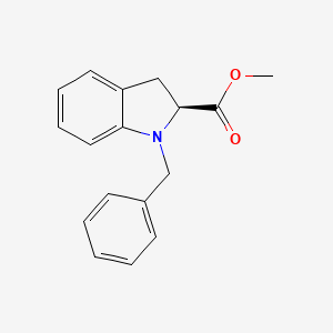 molecular formula C17H17NO2 B11854782 (S)-Methyl 1-benzylindoline-2-carboxylate CAS No. 313235-19-7