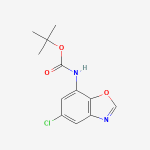 molecular formula C12H13ClN2O3 B11854918 tert-Butyl (5-chlorobenzo[d]oxazol-7-yl)carbamate CAS No. 1356111-25-5