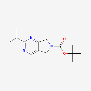 molecular formula C14H21N3O2 B11854947 tert-Butyl 2-isopropyl-5H-pyrrolo[3,4-d]pyrimidine-6(7H)-carboxylate 