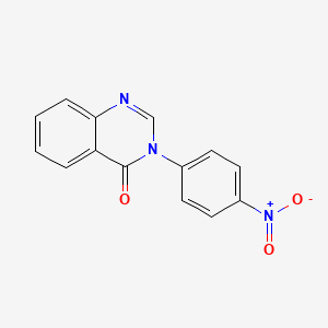 molecular formula C14H9N3O3 B11854957 3-(4-Nitrophenyl)quinazolin-4(3H)-one CAS No. 95202-41-8
