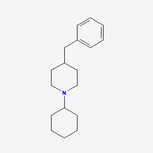 molecular formula C18H27N B11854962 4-Benzyl-1-cyclohexylpiperidine 
