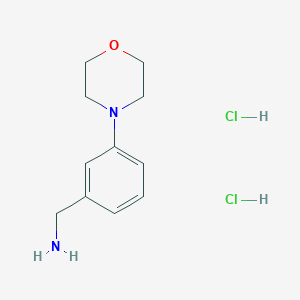 molecular formula C11H18Cl2N2O B11854963 (3-Morpholinophenyl)methanamine dihydrochloride 