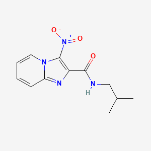molecular formula C12H14N4O3 B11855024 N-(2-Methylpropyl)-3-nitroimidazo[1,2-a]pyridine-2-carboxamide CAS No. 62195-07-7