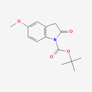 molecular formula C14H17NO4 B11855039 Tert-butyl 5-methoxy-2-oxoindoline-1-carboxylate 
