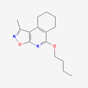 molecular formula C15H20N2O2 B11855046 5-Butoxy-1-methyl-6,7,8,9-tetrahydroisoxazolo[5,4-c]isoquinoline CAS No. 113701-60-3