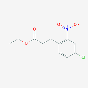 molecular formula C11H12ClNO4 B11855121 Ethyl 3-(4-Chloro-2-nitrophenyl)propanoate CAS No. 1185180-58-8