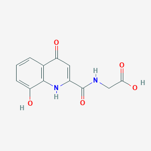 molecular formula C12H10N2O5 B11855124 N-(8-Hydroxy-4-oxo-1,4-dihydroquinoline-2-carbonyl)glycine CAS No. 648896-17-7