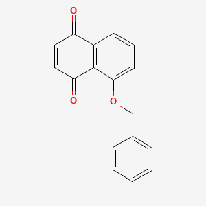 molecular formula C17H12O3 B11855129 1,4-Naphthalenedione, 5-(phenylmethoxy)- CAS No. 75445-61-3