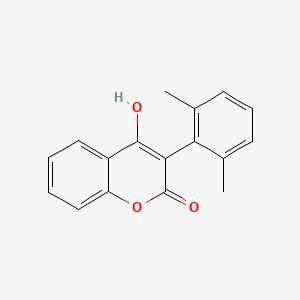 molecular formula C17H14O3 B11855158 Coumarin, 3-(2,6-dimethylphenyl)-4-hydroxy- CAS No. 73791-12-5