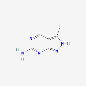 molecular formula C5H4IN5 B11855278 3-Iodo-1H-pyrazolo[3,4-d]pyrimidin-6-amine 