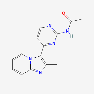molecular formula C14H13N5O B11855284 N-[4-(2-Methylimidazo[1,2-A]pyridin-3-YL)-2-pyrimidinyl]acetamide CAS No. 611239-38-4