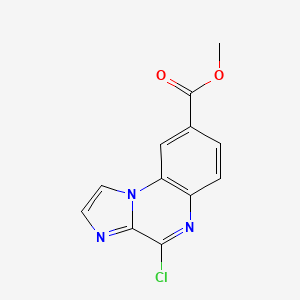 molecular formula C12H8ClN3O2 B11855291 Methyl 4-chloroimidazo[1,2-A]quinoxaline-8-carboxylate 