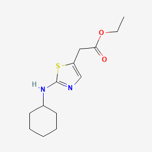 molecular formula C13H20N2O2S B11855321 Ethyl 2-(2-(cyclohexylamino)thiazol-5-yl)acetate 
