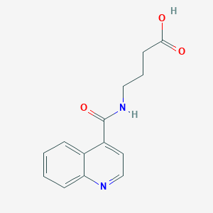 molecular formula C14H14N2O3 B11855429 4-(Quinoline-4-carboxamido)butanoic acid CAS No. 503616-18-0