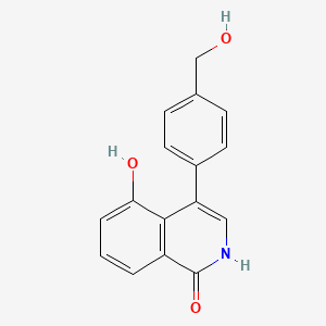 molecular formula C16H13NO3 B11855466 5-Hydroxy-4-(4-(hydroxymethyl)phenyl)isoquinolin-1(2H)-one CAS No. 656234-50-3