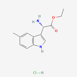 molecular formula C13H17ClN2O2 B11855589 (S)-Ethyl 2-amino-2-(5-methyl-1H-indol-3-yl)acetate hydrochloride 