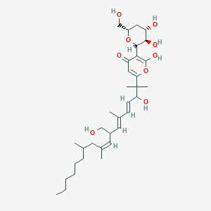 molecular formula C34H54O9 B118556 Fusapyrone CAS No. 156856-31-4