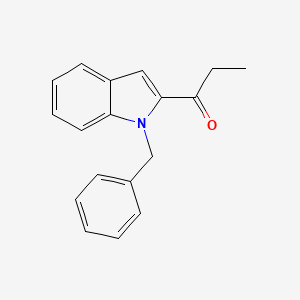 molecular formula C18H17NO B11855615 1-(1-Benzyl-1H-indol-2-yl)propan-1-one CAS No. 112402-18-3