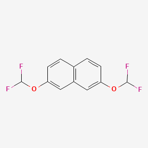 molecular formula C12H8F4O2 B11855638 2,7-Bis(difluoromethoxy)naphthalene 