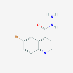 molecular formula C10H8BrN3O B11855677 6-Bromoquinoline-4-carbohydrazide CAS No. 220844-68-8