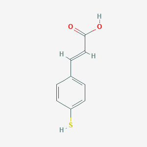 molecular formula C9H8O2S B118557 3-(4-Mercaptophenyl)acrylic acid CAS No. 155378-75-9