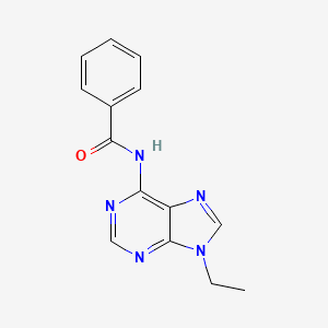 molecular formula C14H13N5O B11855746 N-(9-Ethyl-9H-purin-6-yl)benzamide CAS No. 7280-85-5
