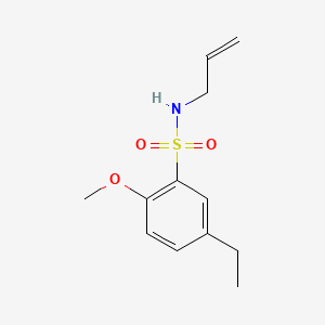 molecular formula C12H17NO3S B1185576 N-allyl-5-ethyl-2-methoxybenzenesulfonamide 